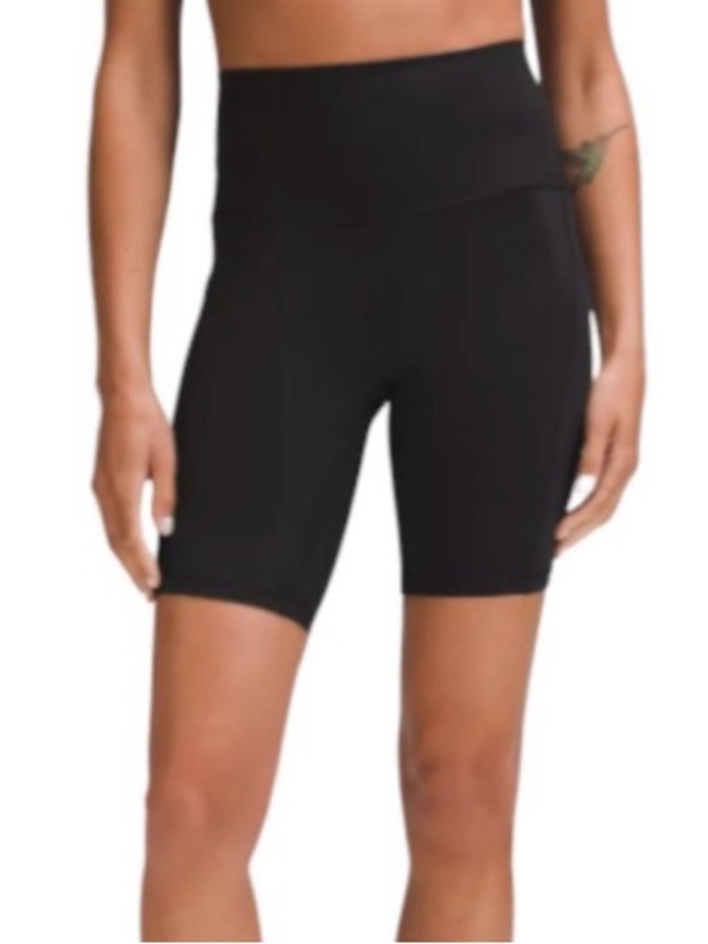 LULULEMON BLACK ALIGN HIGH RISE 8" SHORTS IN E+UC SIZE 10 - Picture 3 of 12